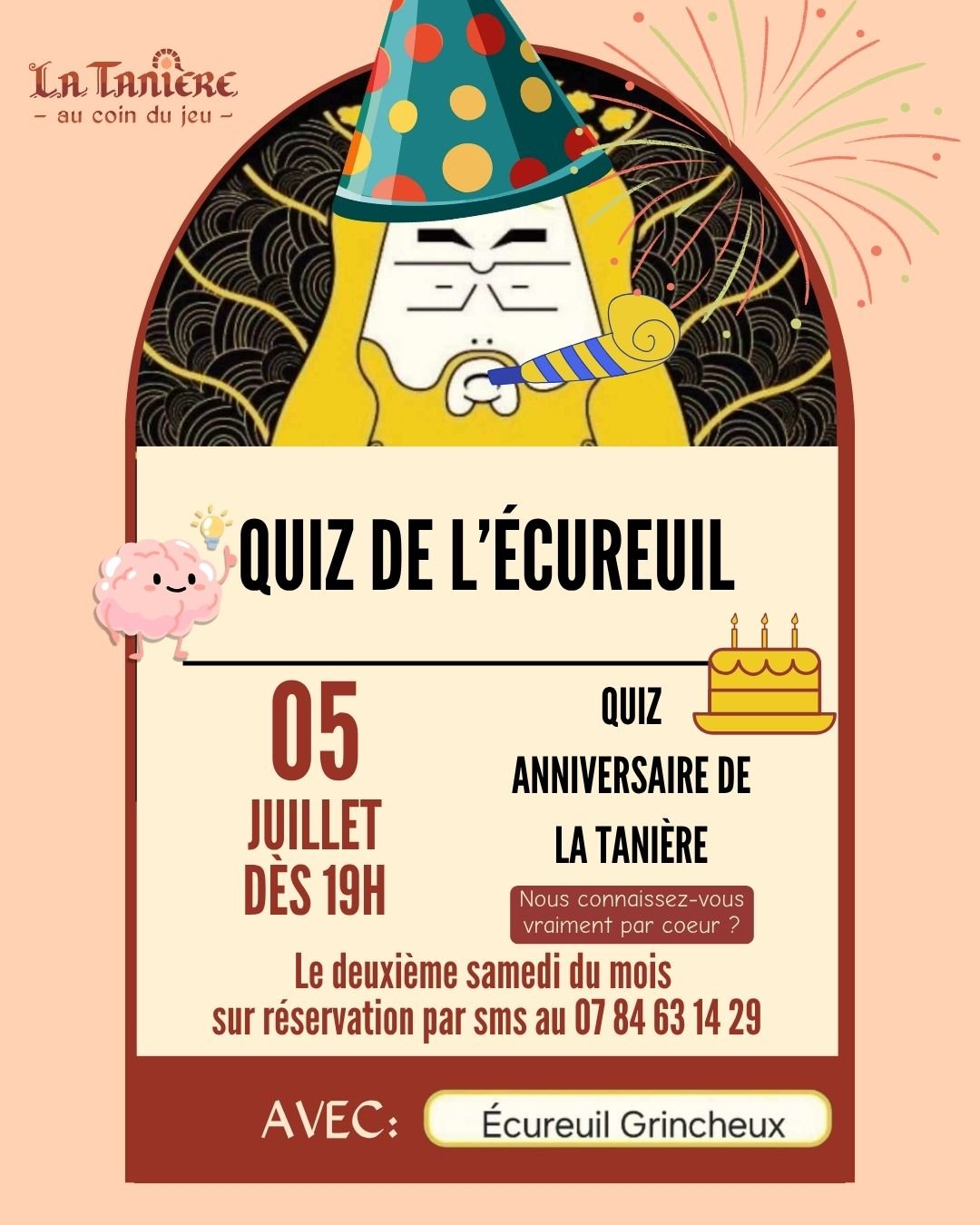 Quiz anniversaire par l’écureuil grincheux