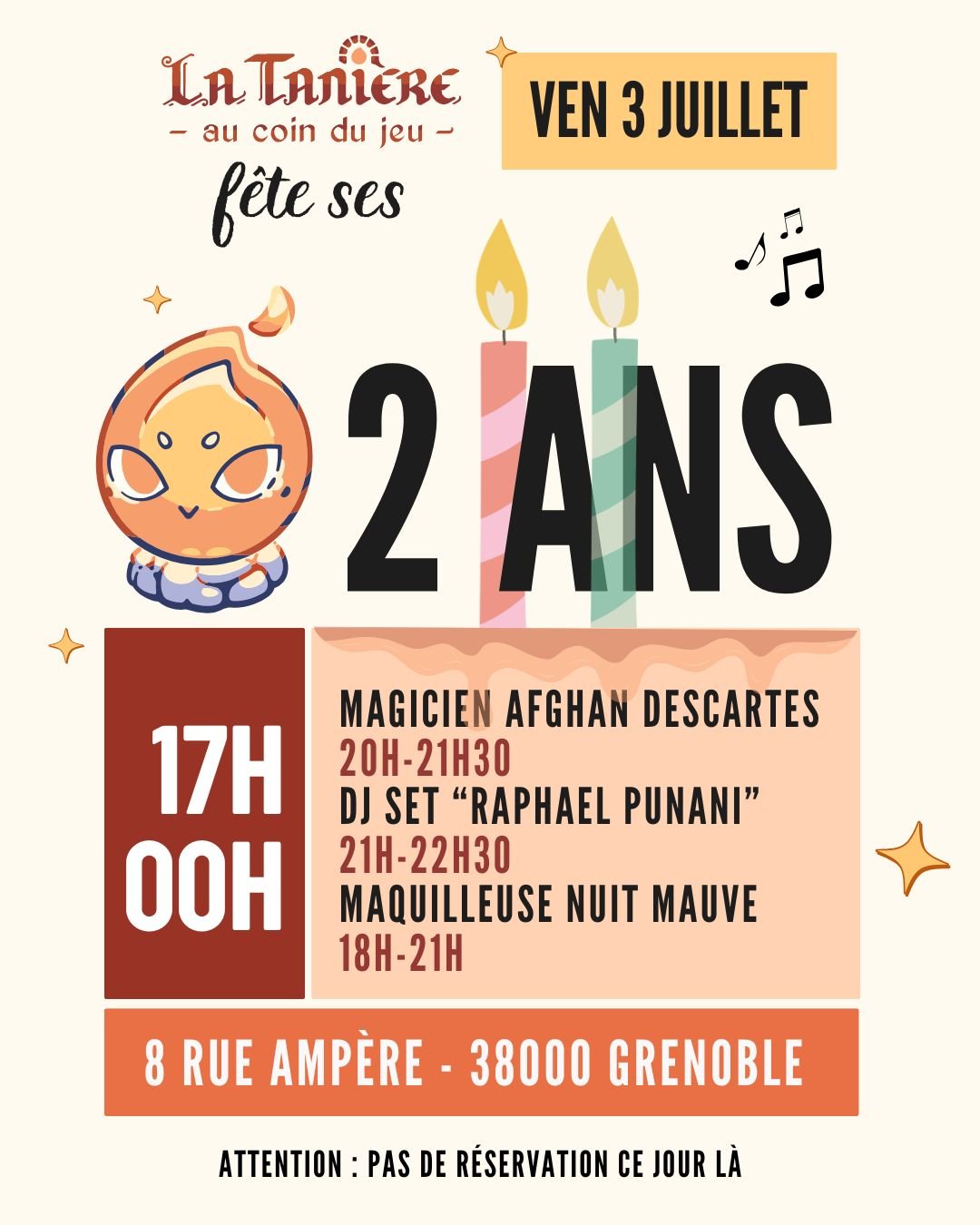 Anniversaire 2 ans de la Tanière