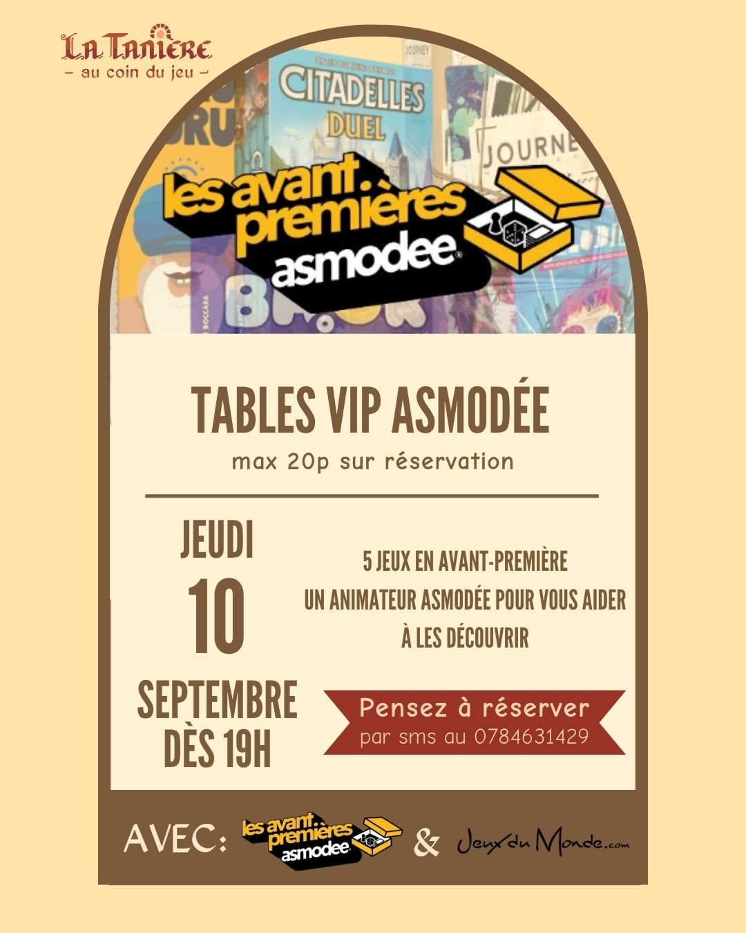Avant-première asmodee ! Tables VIP